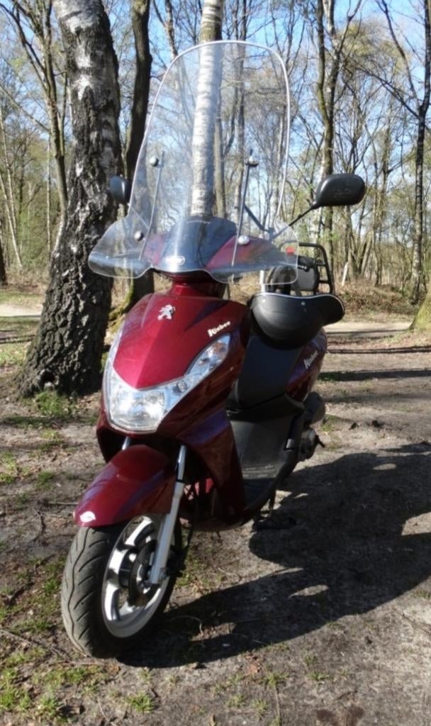 Peugeot Kisbee 49cc 4-takt Blauw kenteken totaal 7303km, Ophalen, Gebruikt, Benzine, Peugeot