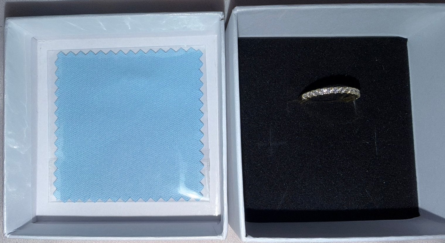 Luxe Moissanite Eternity Ring | 14K Gold Plated | MAAT 6,5, Nieuw, Ophalen of Verzenden, Kleiner dan 17, Dame of Heer