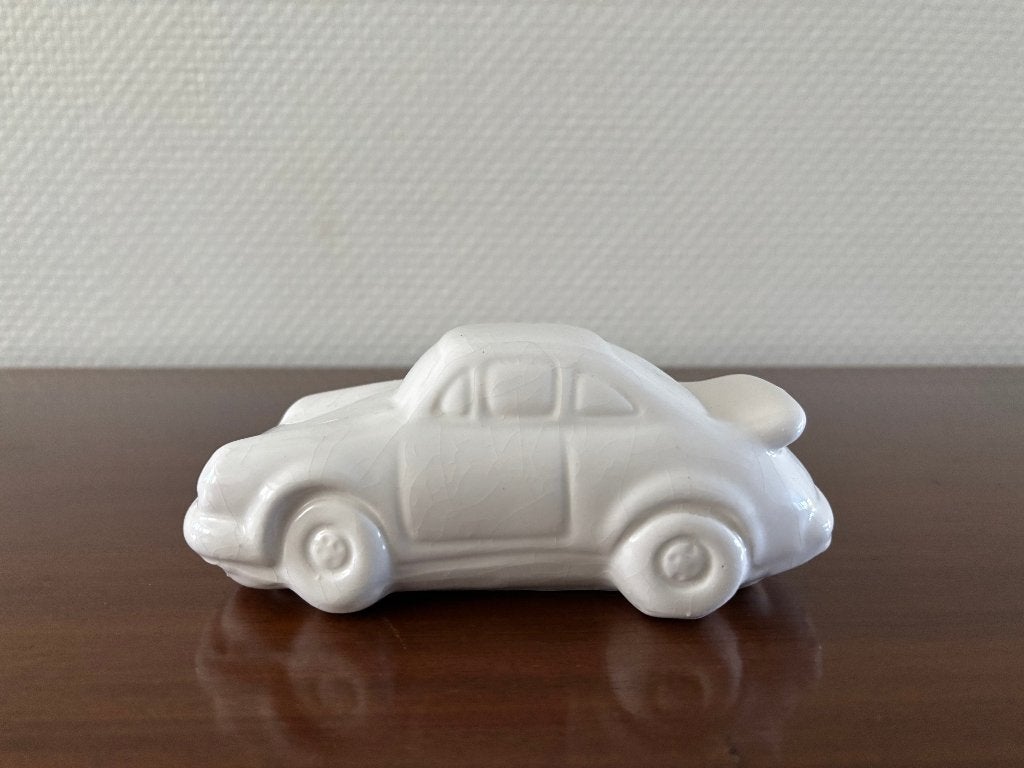 Vintage aardewerken Porsche 911 Turbo, jaren 80, wit., Ophalen of Verzenden