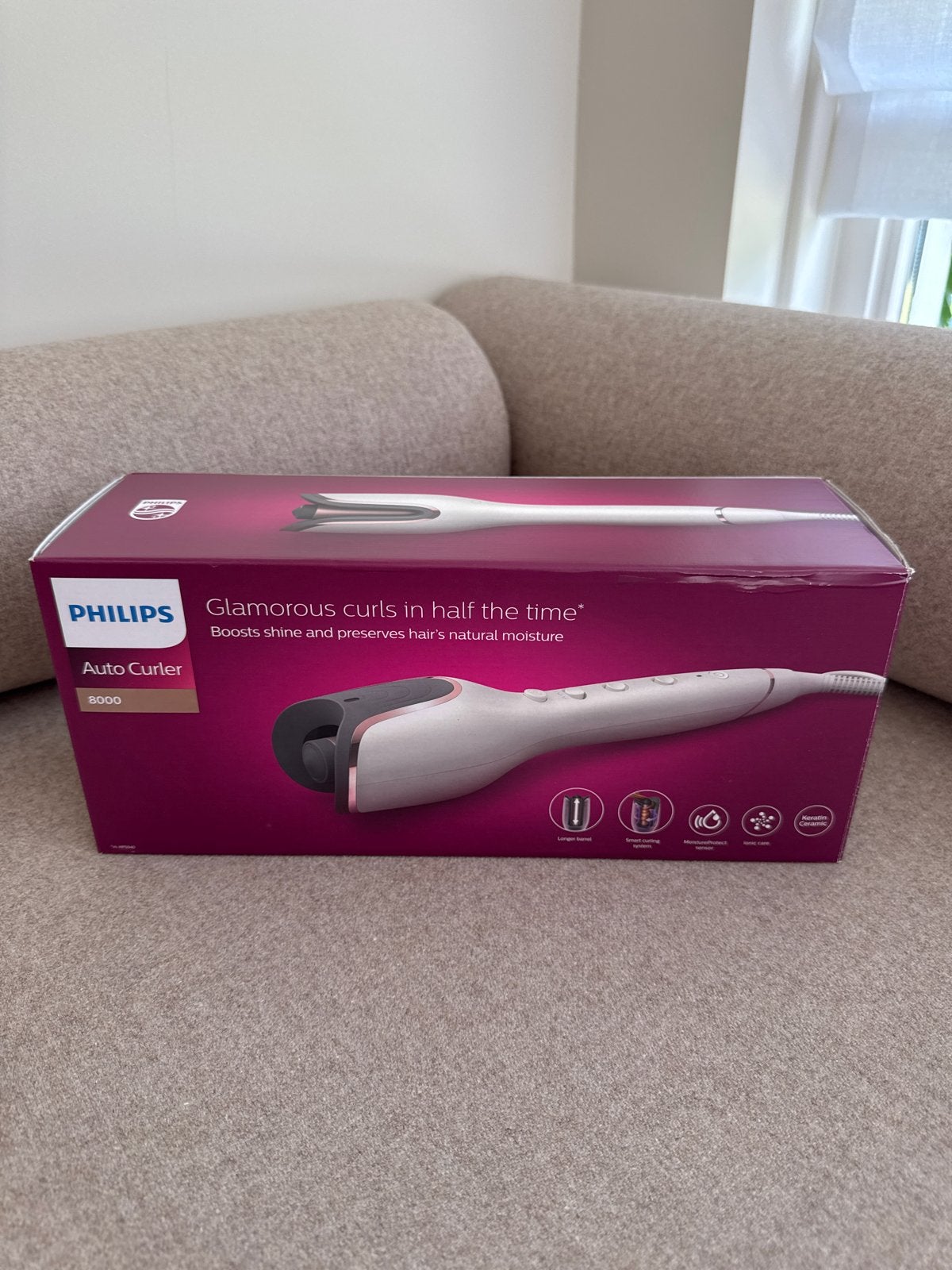 Philips Krultang 8000 BHB878 - nieuw in doos, Ophalen of Verzenden, Nieuw, Haarverzorging