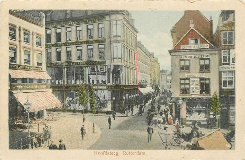 300-239-029 Rotterdam Hoofdsteeg, Verzenden, Voor 1920, Zuid-Holland
