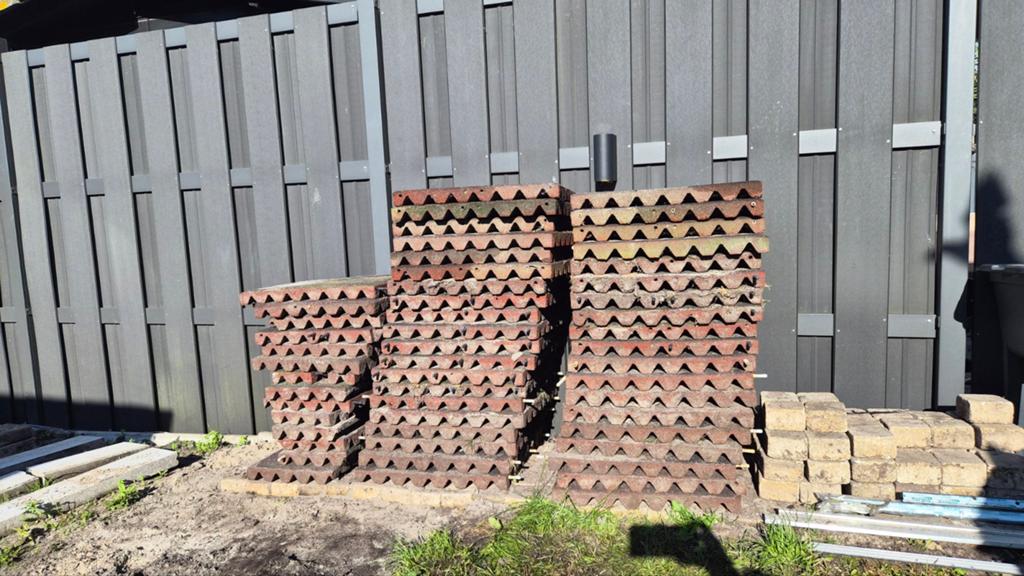 Rubber tegels 50x50x4,5 cm - Ideaal voor speelplaatsen, Ophalen of Verzenden, Gebruikt, Rubber, Overige typen