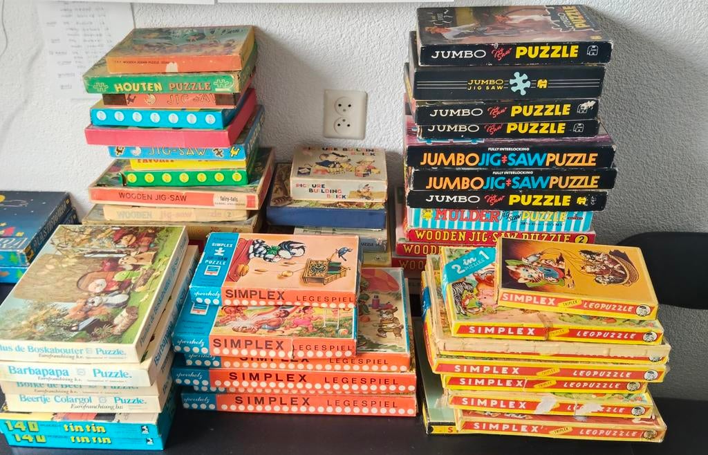 52 Vintage Puzzels vanaf Jaren '50, Antiek en Kunst, Ophalen