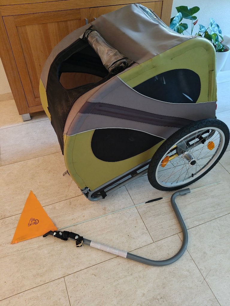 Doggyride fietskar hondenkar met trekhaak, Fietsen en Brommers, Ophalen, DutchDog Doggyride, Opvouwbaar, Zo goed als nieuw