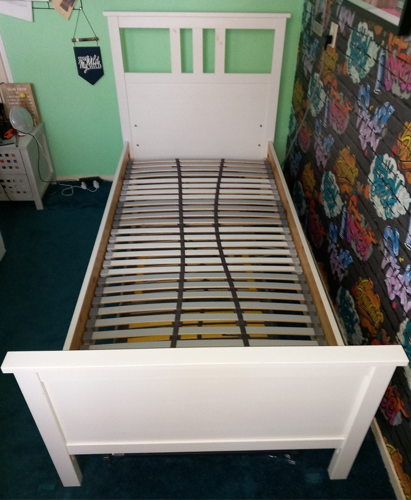 IKEA Hemnes eenpersoonsbed 90x200cm - Zo goed als nieuw, 90 cm, Eenpersoons, Wit, Ophalen of Verzenden