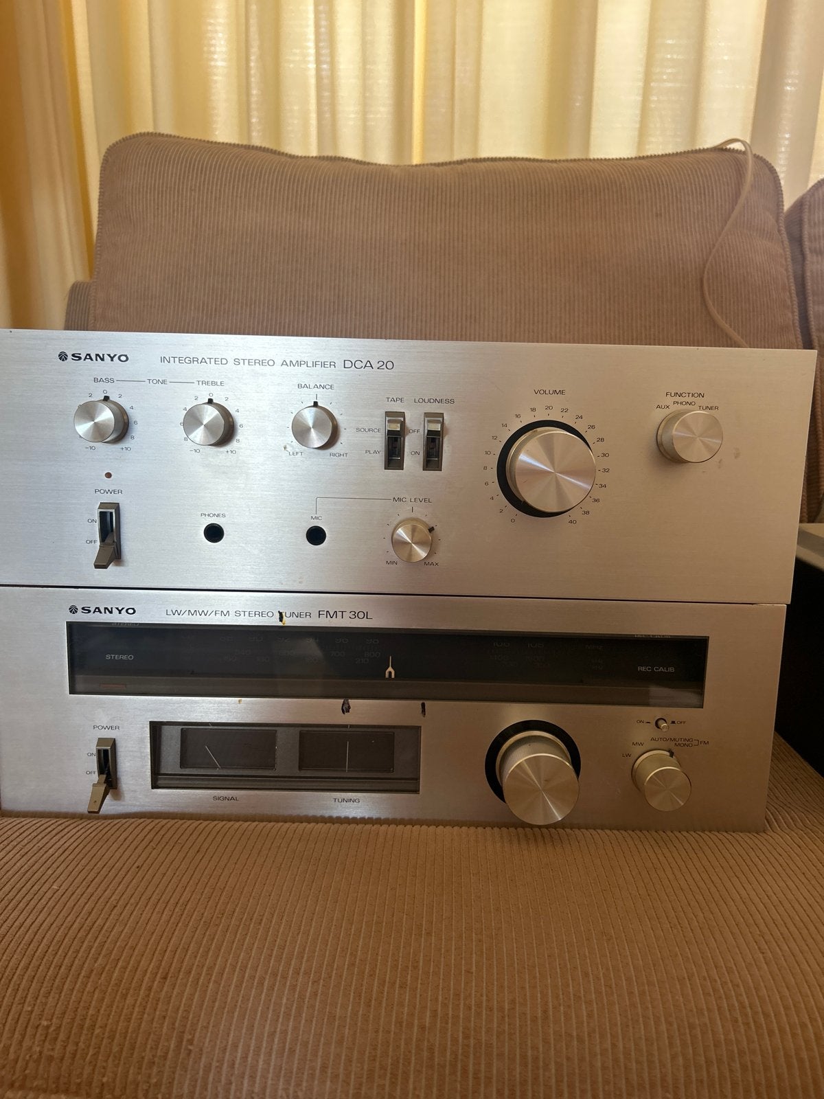 Sanyo Vintage Stereo Set: Versterker, Tuner, Cassettedeck, Overige merken, Gebruikt, Cassettedeck, Losse componenten