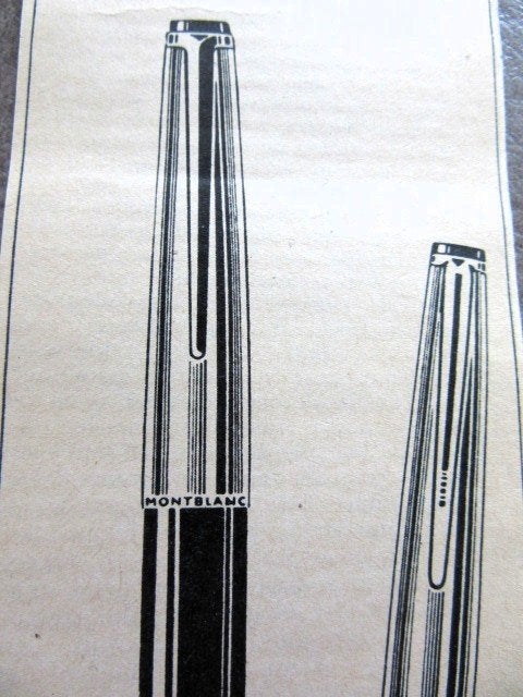 Vintage advertentie reclame Montblanc pen 1967 pennen, Ophalen of Verzenden, Gebruikt, Balpen, Mont Blanc