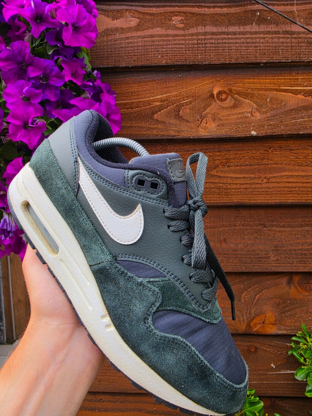 Nike Air Max 1 - maat 40 - outdoor green, Overige kleuren, Verzenden, Nike, Sneakers of Gympen