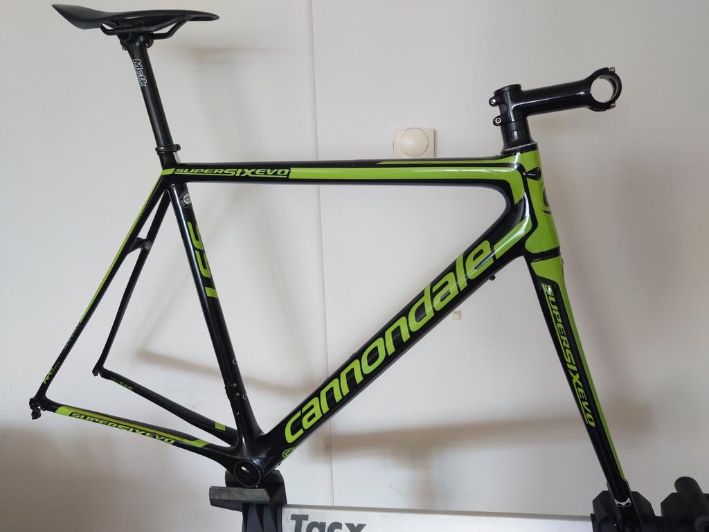 Cannondale Supersix Evo Hi-Mod frameset 54, Mcfk zadelpen, Carbon, Zo goed als nieuw, Meer dan 20 versnellingen, 53 tot 57 cm