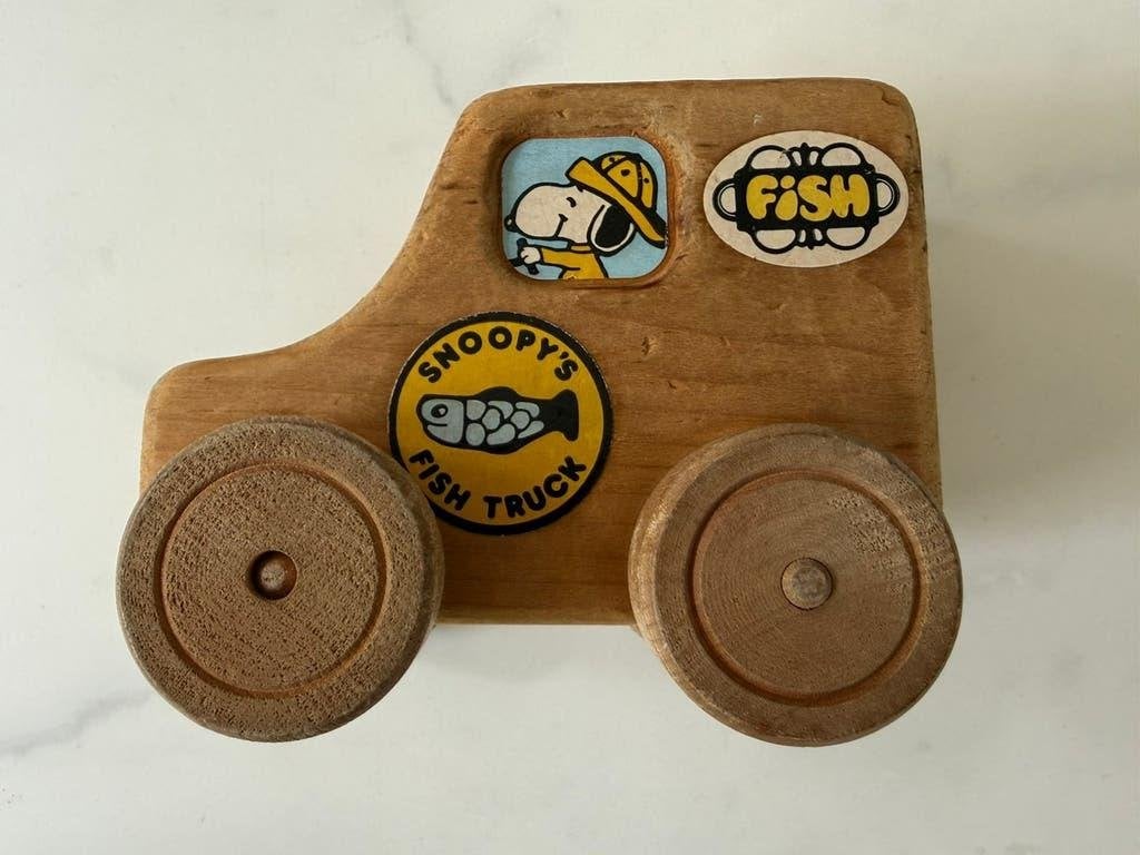 Vintage Aviva Toy Co. Houten Speelgoed Auto - Jaren '70, Verzenden, Gebruikt, Overige typen