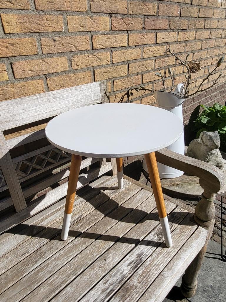Leuk bijzettafeltje 40x40 cm, Minder dan 45 cm, Minder dan 55 cm, Gebruikt, Rond
