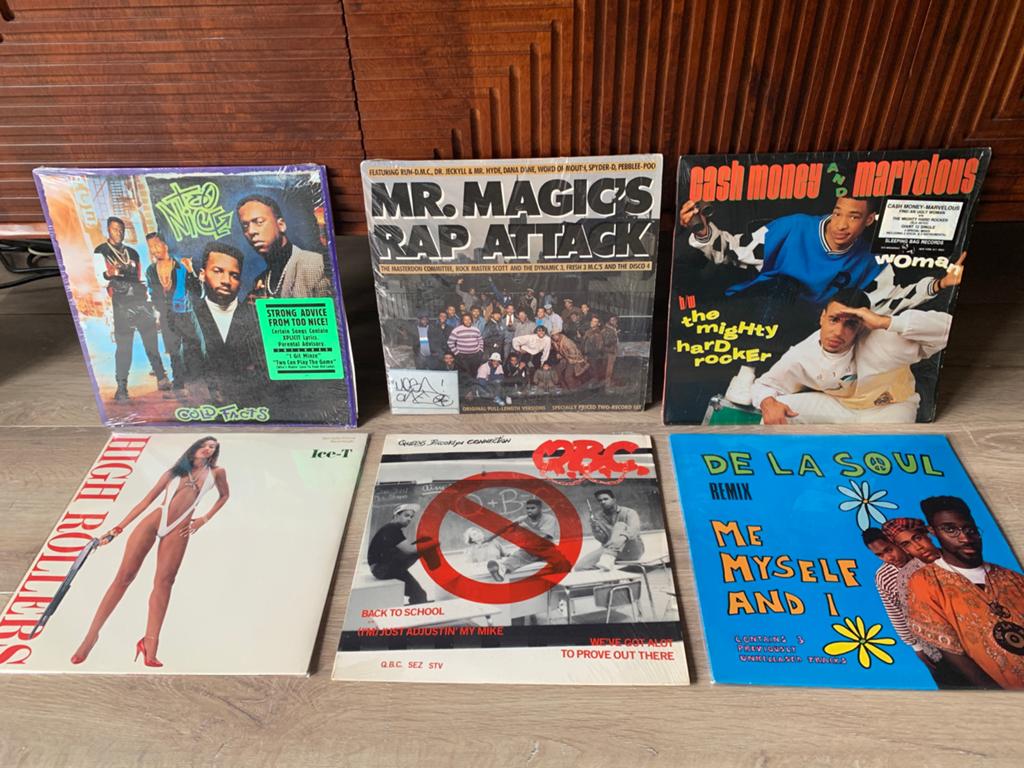 6 Exclusieve RAP Vinyl + Run DMC signature, Ophalen of Verzenden, 1985 tot 2000, Zo goed als nieuw, Overige formaten