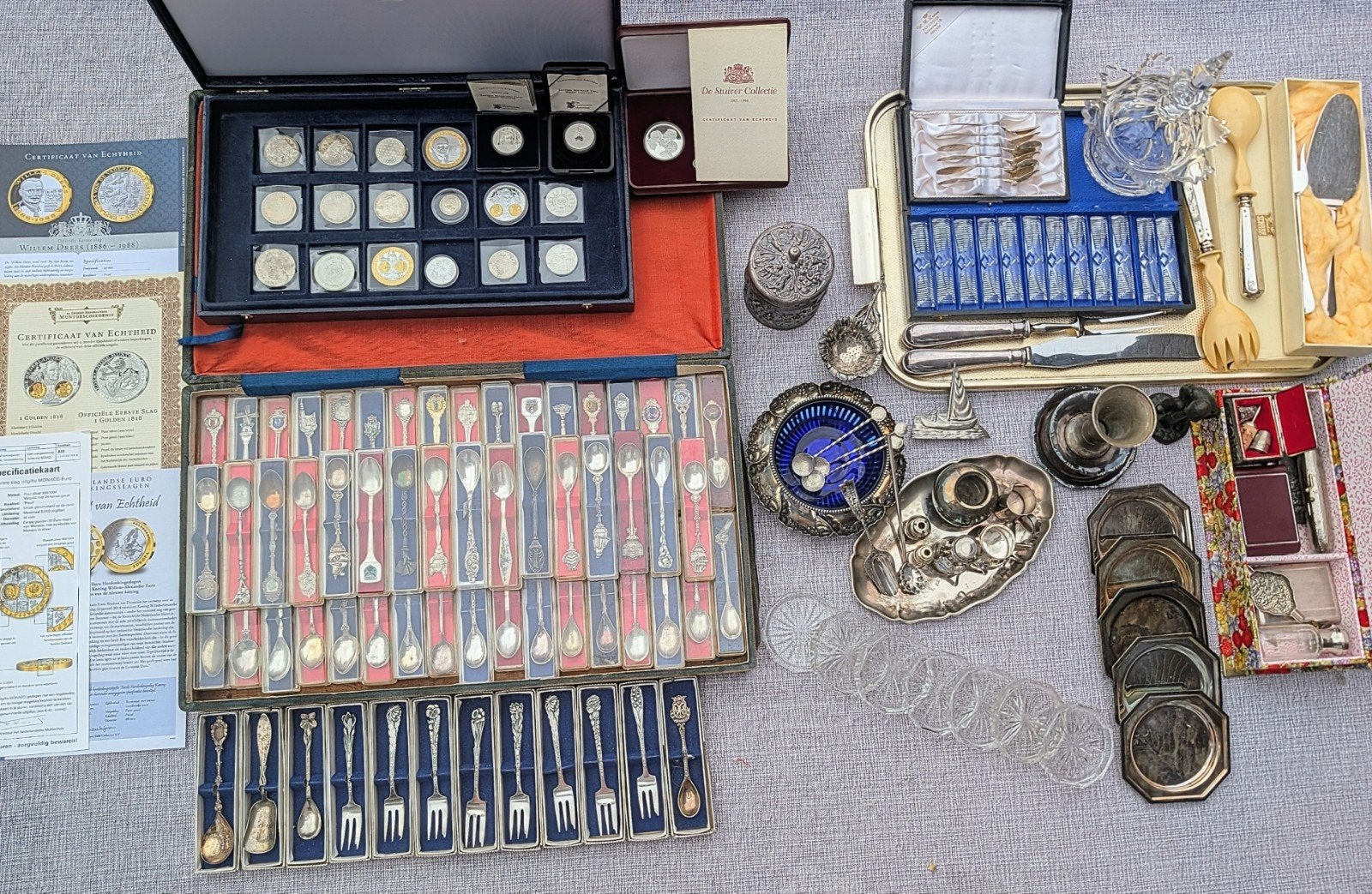 Zilveren munten, sieraden en tafel zilver uit erfenis., Ophalen of Verzenden, Zilver