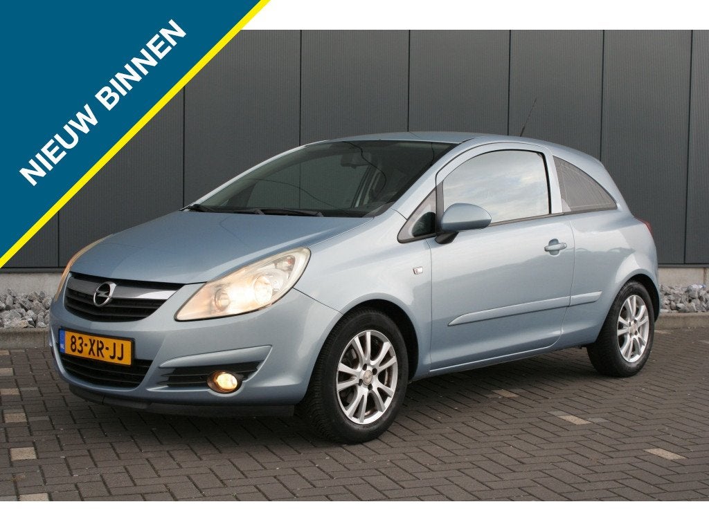 Opel Corsa 1.2-16V Enjoy, 4 cilinders, Blauw, 1229 cc, Origineel Nederlands