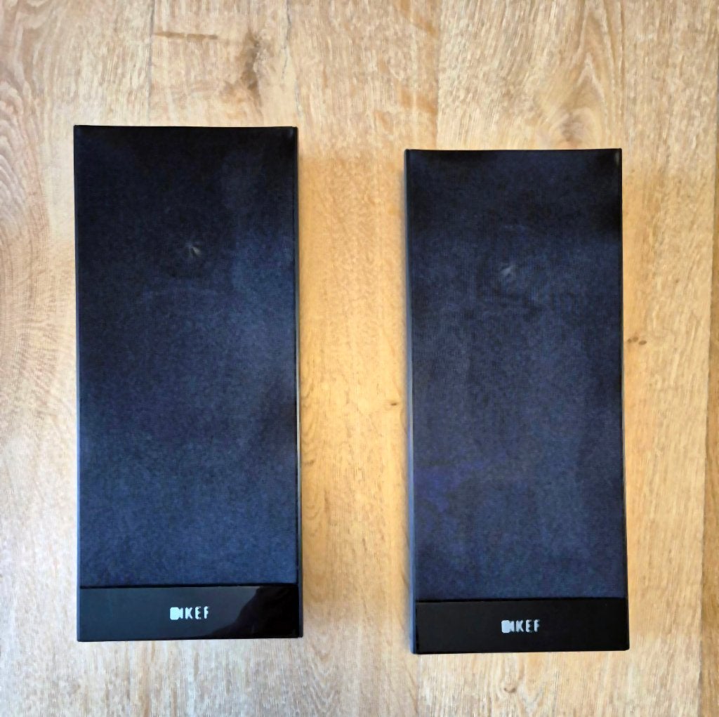 KEF T101 Satelliet Luidsprekers - Zwart, Gebruikt, Speakerset, Ophalen of Verzenden, 60 tot 120 watt