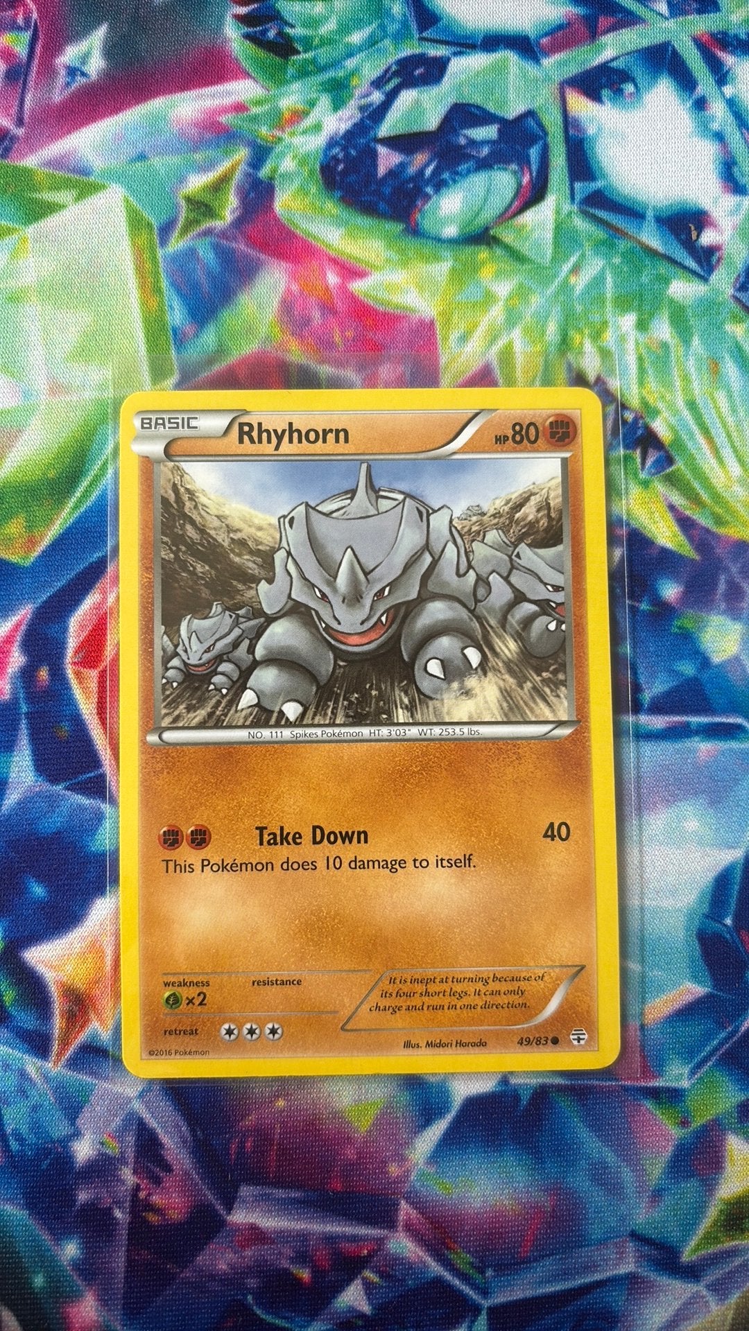 Rhyhorn 49/83 generations, Hobby en Vrije tijd, Verzamelkaartspellen | Pokémon, Ophalen, Zo goed als nieuw
