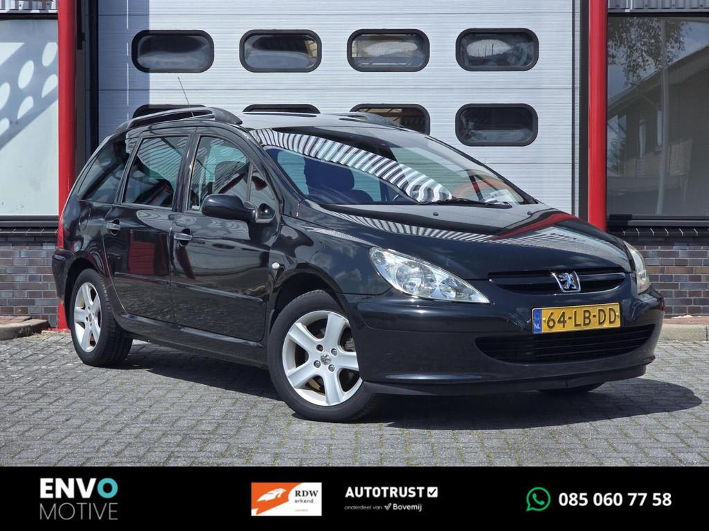 Peugeot 307 SW 1.6 16V 1e Eigenaar/Pano/Cruise/Clima, Stof, Gebruikt, Zwart, 4 cilinders
