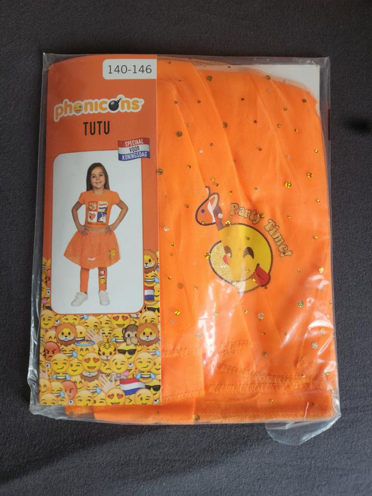 Oranje tutu phonicons 140-146 NIEUW, Ophalen of Verzenden, Nieuw, Meisje, Jurk of Rok
