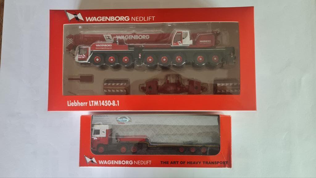 IMC 32-0098 WAGENBORG set Liebherr LTM 1450-8.1 + extra, Ophalen of Verzenden, Nieuw, Hijskraan, Tractor of Landbouw, Overige merken