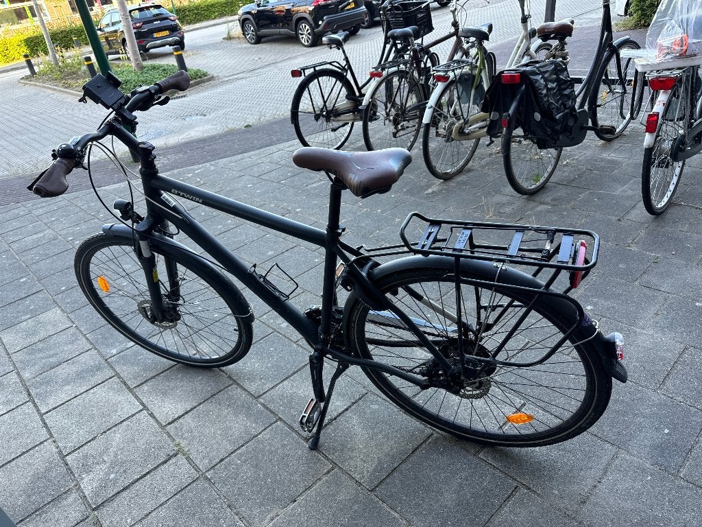 Stadsfiets heren ELOPS / B’TWIN Hoprider 900 maat M 28 inch, Gebruikt, Versnellingen, Schijfrem, 53 tot 57 cm