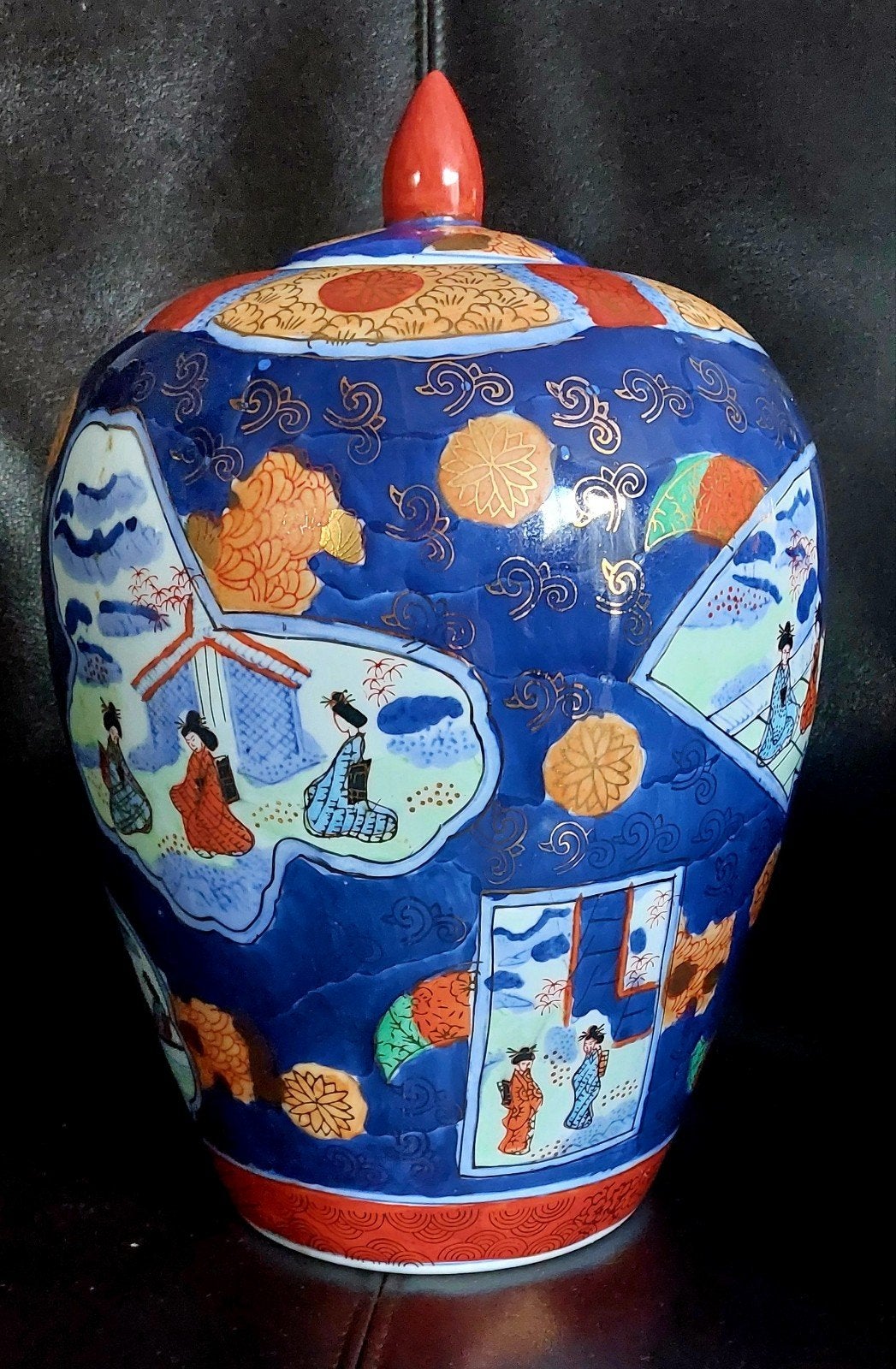 Authentieke Japanse Imari Porseleinen Gemberpot, Ophalen