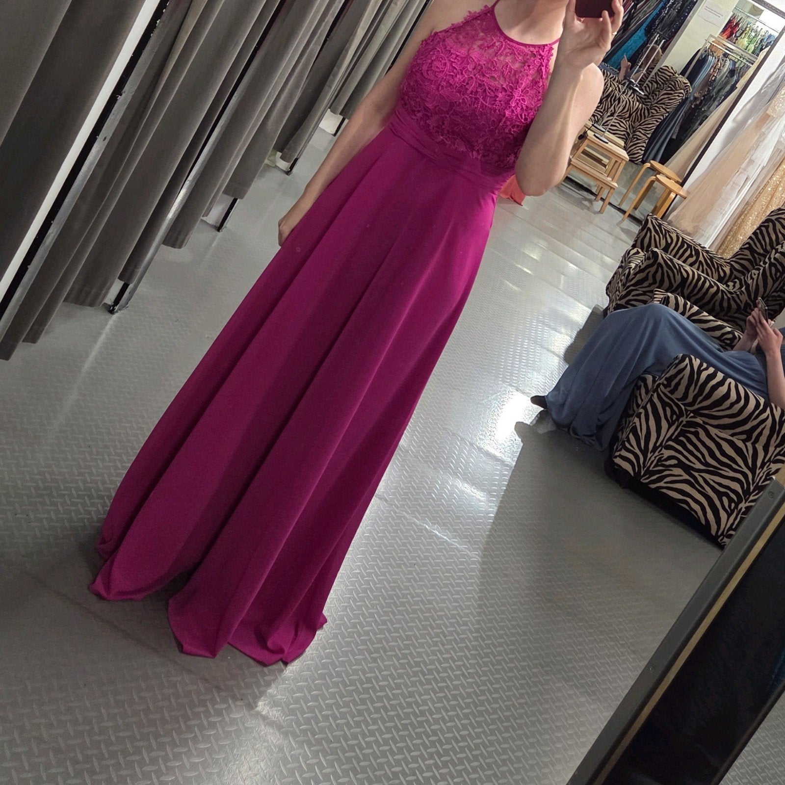 Pink Boom Maxi Jurk Fuchsia - Elegante Galajurk Maat M, Kleding | Dames, Galajurk, Ophalen of Verzenden, Zo goed als nieuw, Roze
