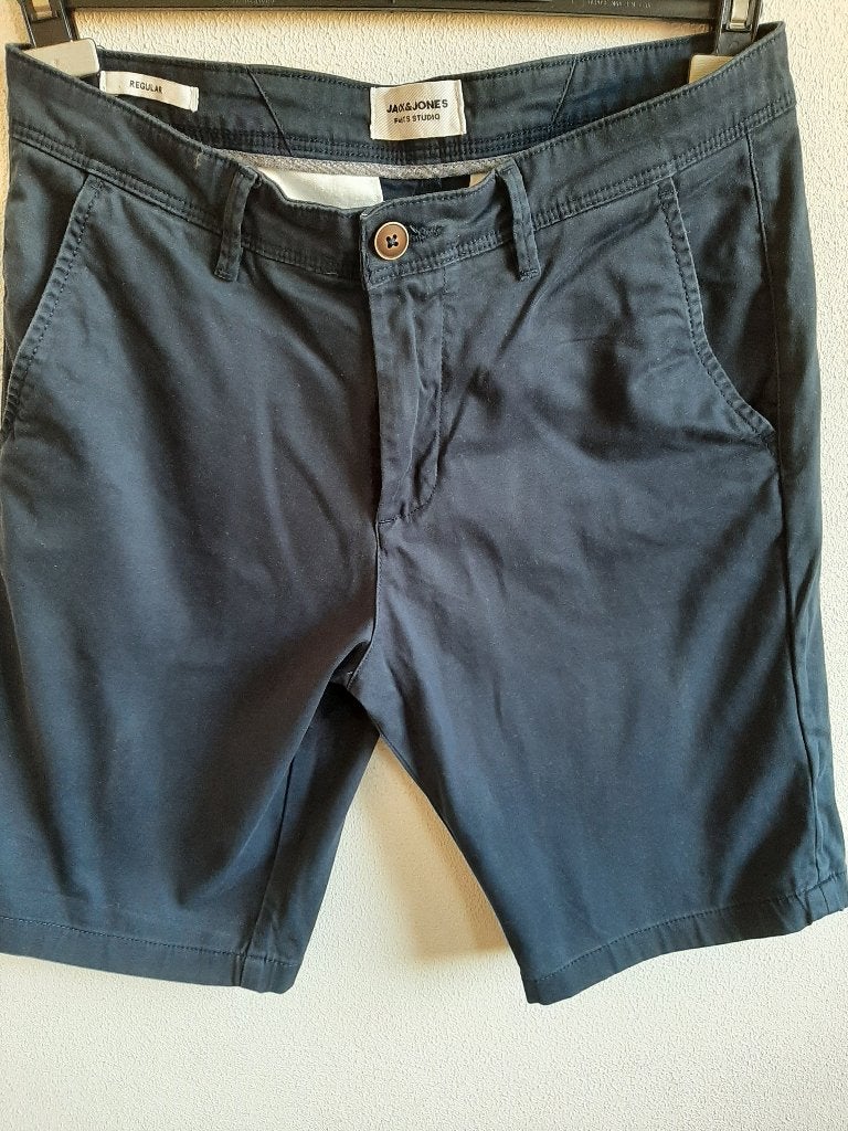 Jack & Jones Regular shorts blauw maat S, Blauw, Ophalen of Verzenden, Zo goed als nieuw, Jack & Jones