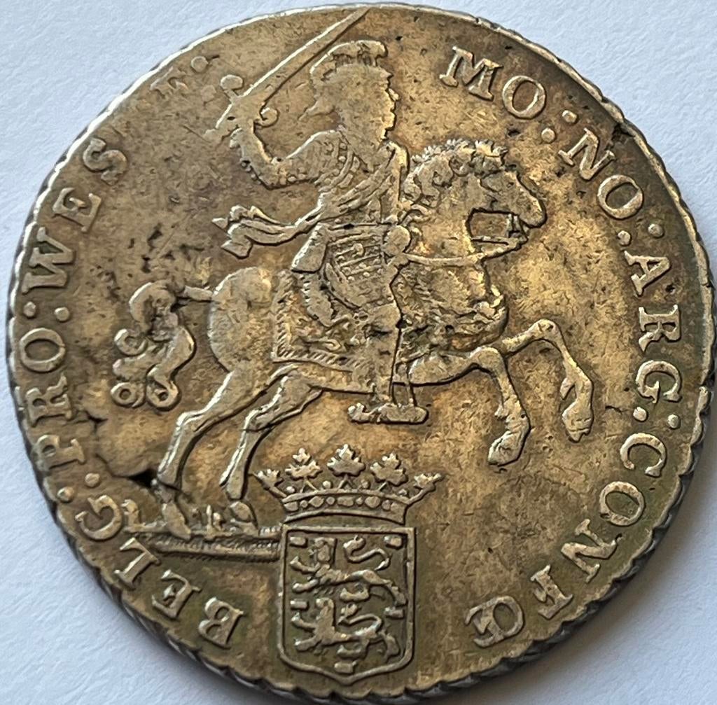 West-Friesland zeldzame zilveren rijder 1789, Postzegels en Munten, Munten | Nederland, Vóór koninkrijk, Zilver, Losse munt, Overige waardes