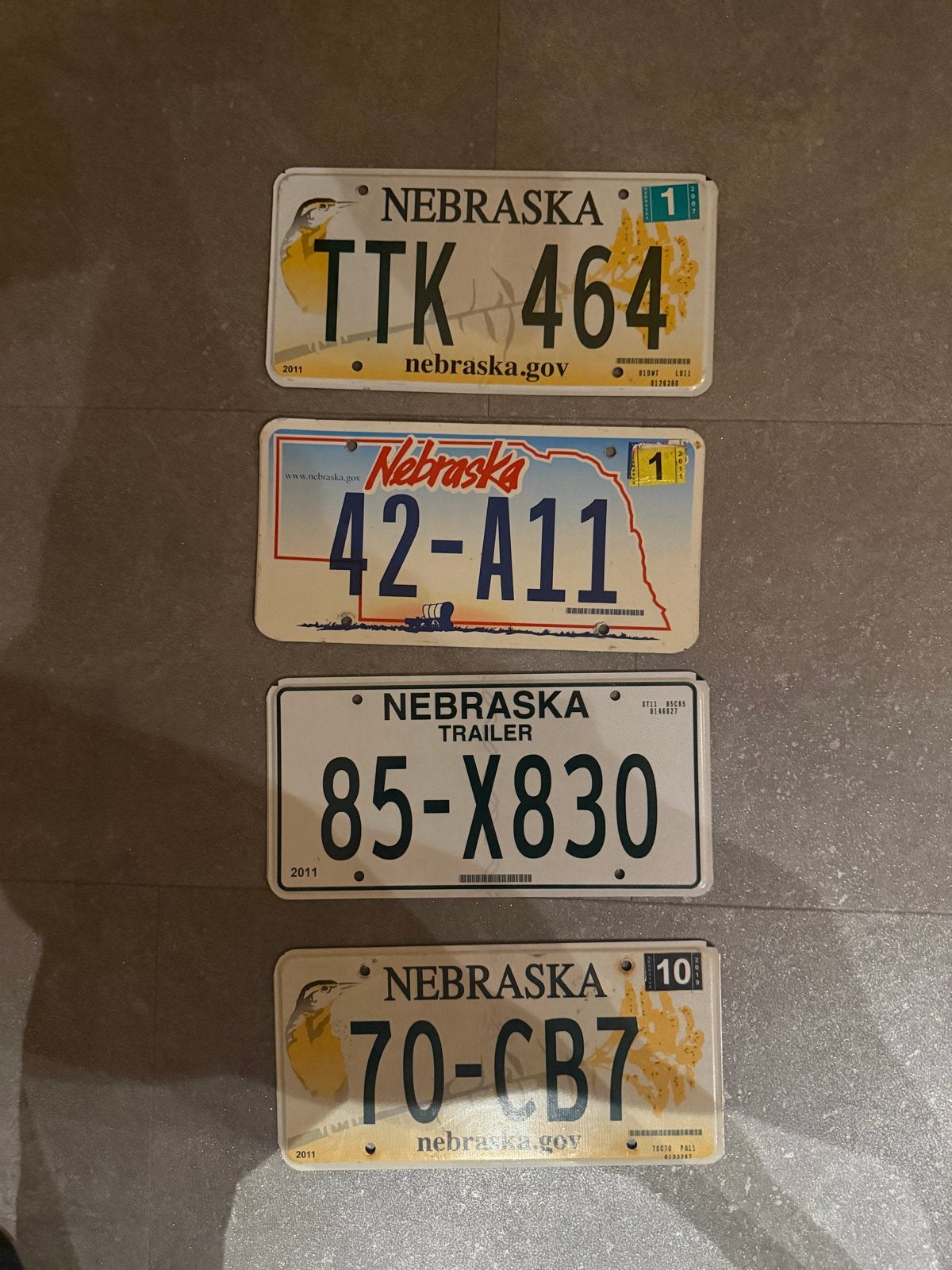Amerikaanse nummerplaten Nebraska, Verzamelen, Ophalen of Verzenden, Gebruikt, Auto's