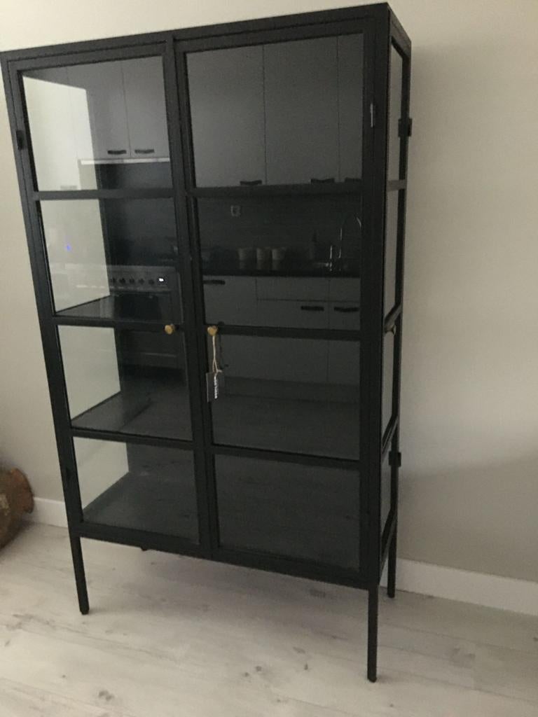 Bodilson Vitrinekast Zen, Ophalen, 100 tot 150 cm, Zo goed als nieuw, Glas