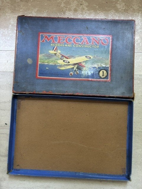 Meccano constructor vliegtuig bouwdoos leeg, Ophalen of Verzenden