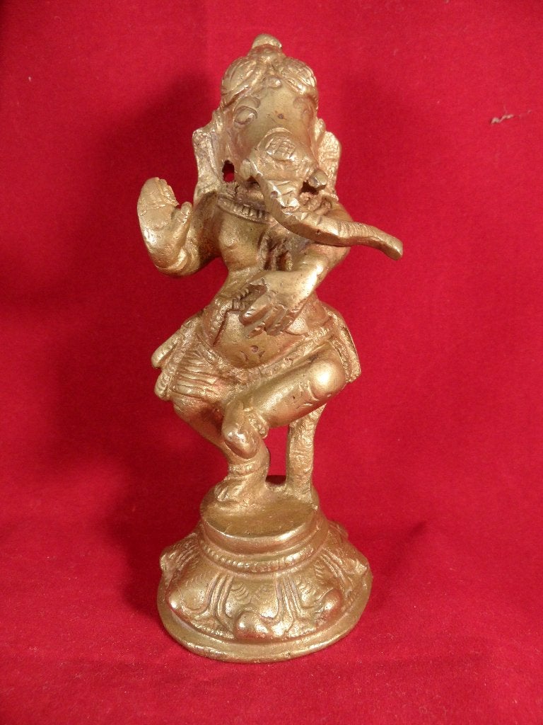 Ganesha beeldje, brons, Ophalen of Verzenden, Gebruikt