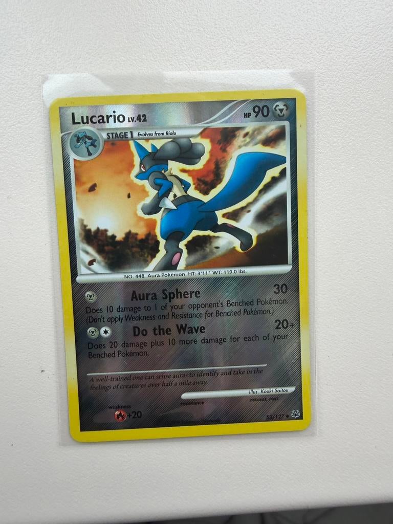 Lucario pokemon kaart, Ophalen of Verzenden, Zo goed als nieuw