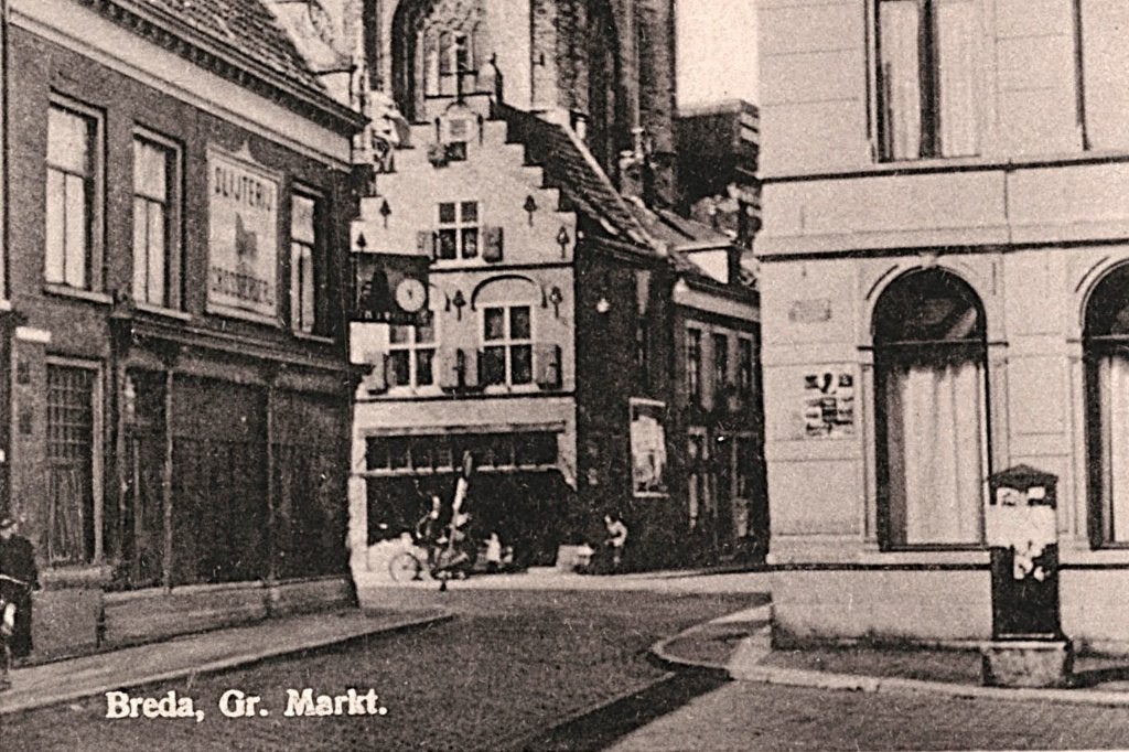 936268 Breda Gr Markt Nette oude kaart Onbeschreven, Ophalen of Verzenden, 1920 tot 1940, Ongelopen, Noord-Brabant