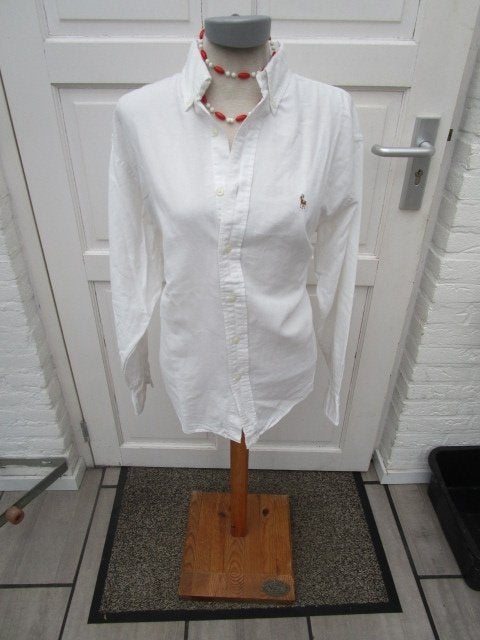 Ruim Ralph Lauren bloesje, maat 8 valt als echte XL, Kleding | Dames, Ophalen, Wit, Maat 46/48 (XL) of groter, Zo goed als nieuw