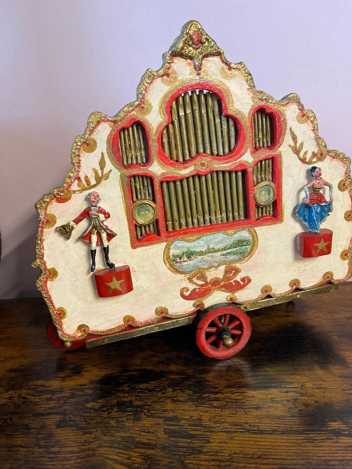 Vintage Draaiorgel Muziekdoos - Decoratief Houten Model, Ophalen of Verzenden