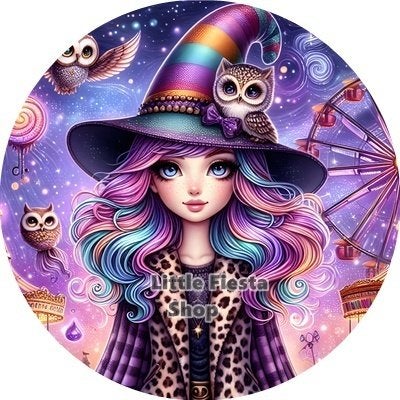 lf10 icing frosting heksje 20cm eetbare taart print topper, Ophalen of Verzenden, Nieuw, Taarten, Bakvorm