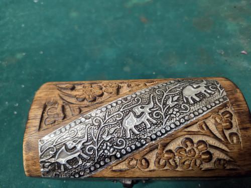 sieraden kistje hout met olifanten, Ophalen of Verzenden, 'T Olde Gre-j, Info@toldegrej.nl, Endepoelstraat 20f Didam