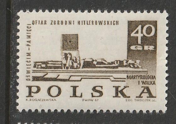 Polen 1967 - Auschwitz Memorial, Postzegels en Munten, Ophalen, Polen, Postfris