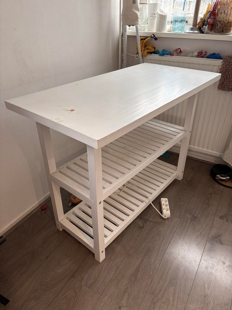 Werktafel voor in de keuken | wit, Ophalen, Hout, Wit, Overige typen
