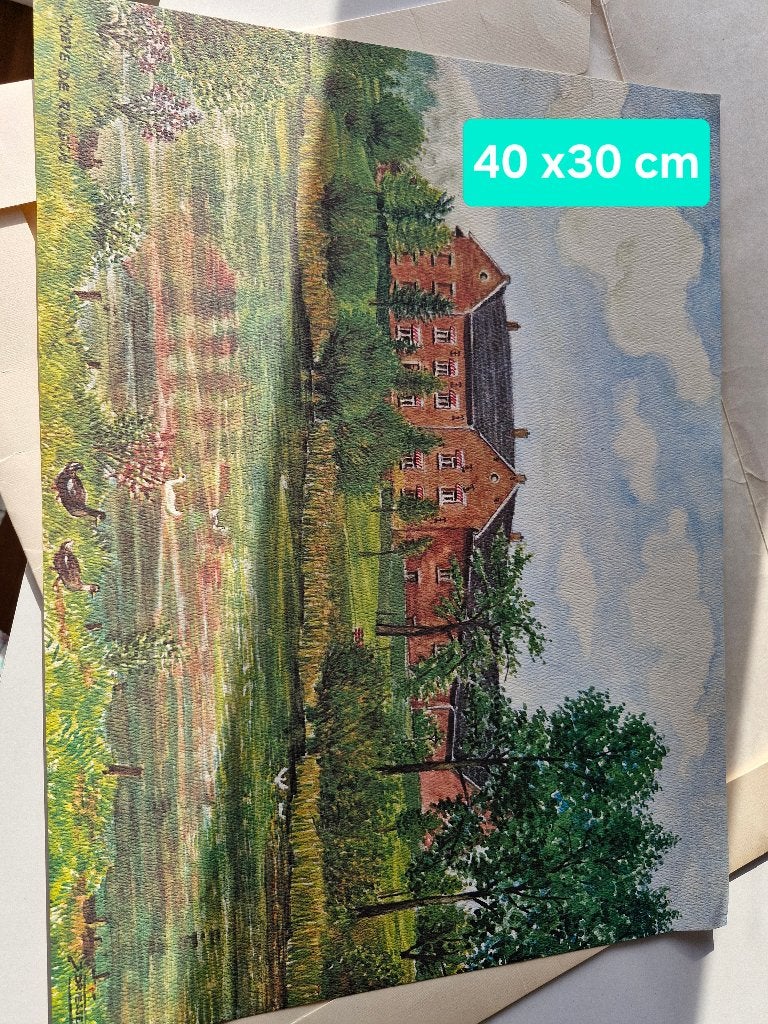 J Driessen, Ophalen of Verzenden, Aquarel, Stads- / dorpsgezicht, Papier