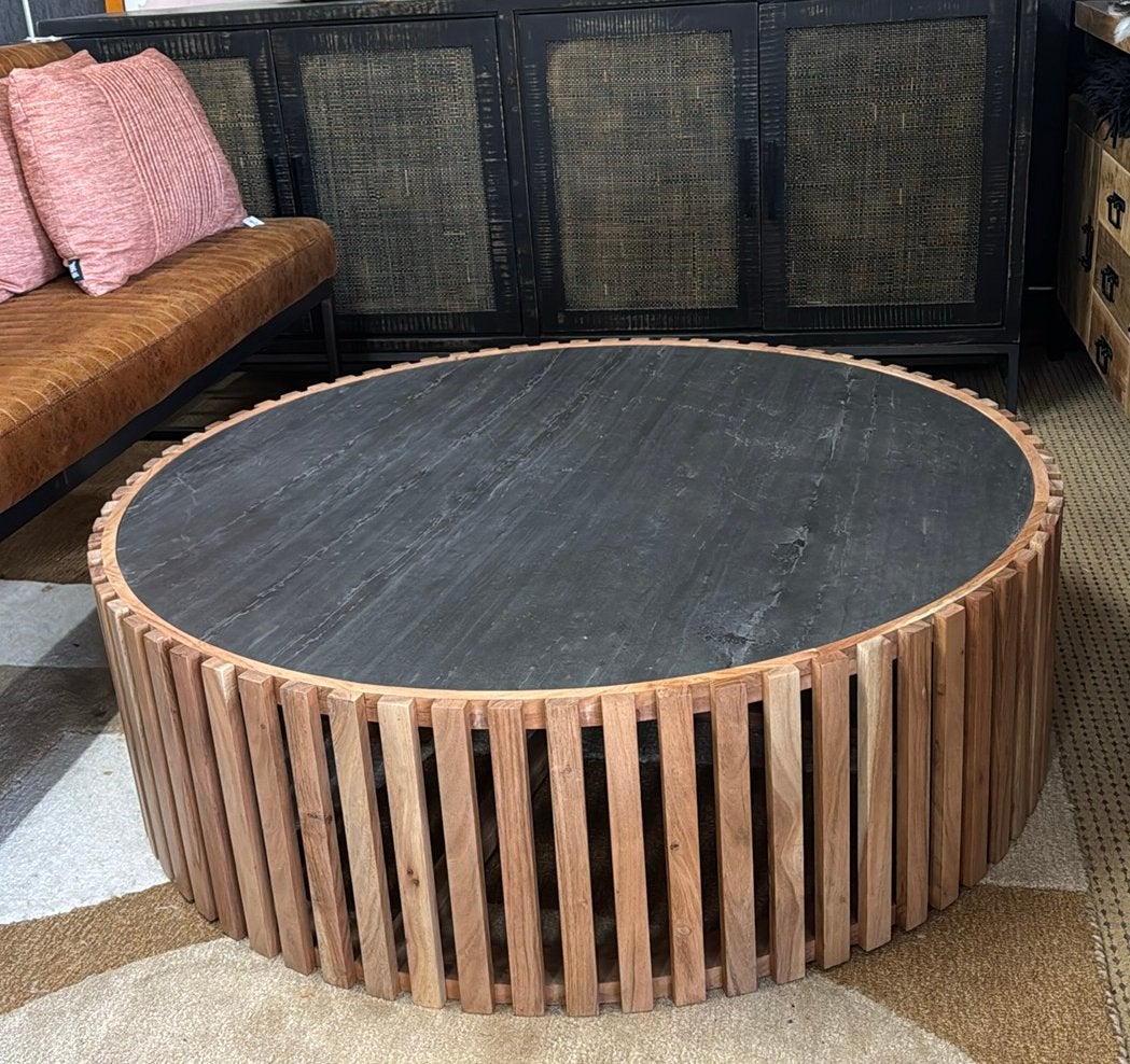 Carson ronde salontafel, Salontafel, Kringloopehb41@hotmail.com, Rond, Overige houtsoorten