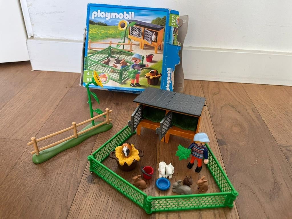 Playmobil 5123 - konijnenverblijf, Ophalen of Verzenden, Gebruikt, Complete set