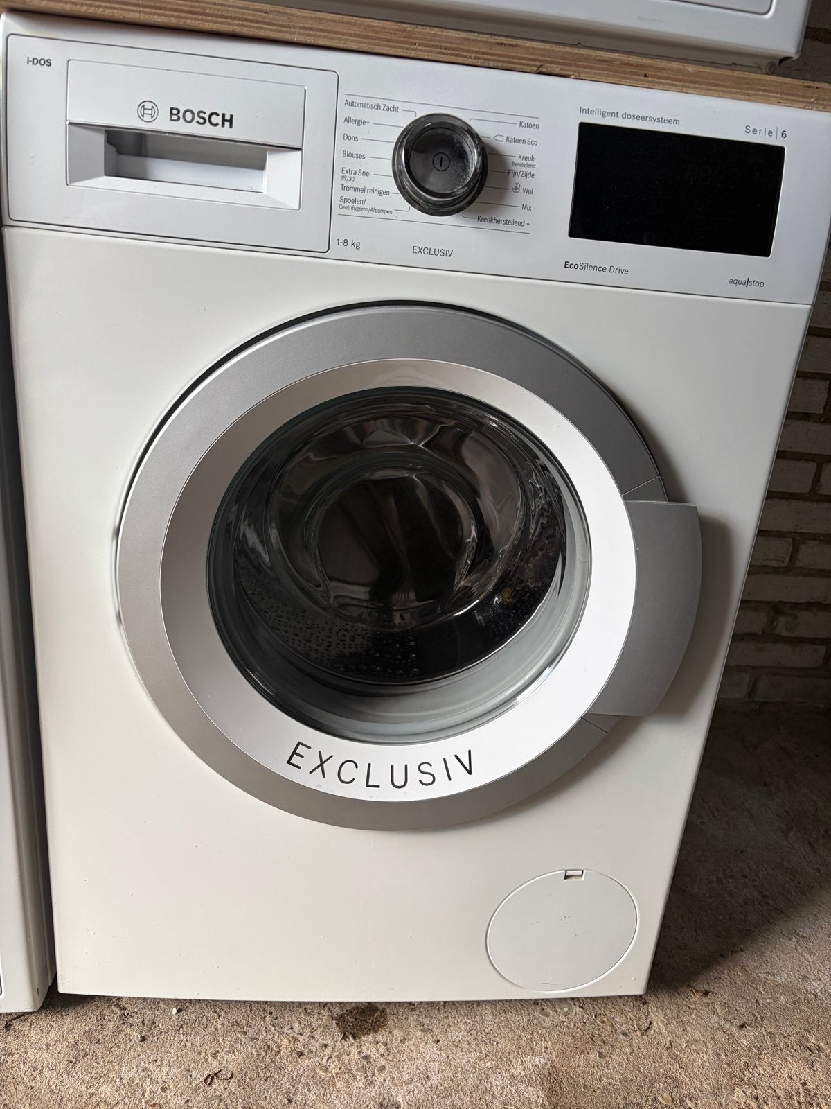 Bosch Serie 6 Exclusiv Wasmachine i-DOS 1-8 kg, Witgoed en Apparatuur, Ophalen, Zo goed als nieuw, Voorlader, Kort programma