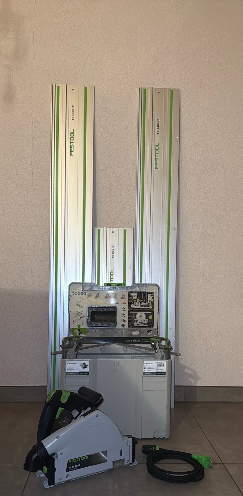 FESTOOL TS 55 REBQ !!! COMPLETE SET !!!, Doe-het-zelf en Verbouw, Invalzaag, 600 tot 1200 watt, Ophalen of Verzenden, Zo goed als nieuw