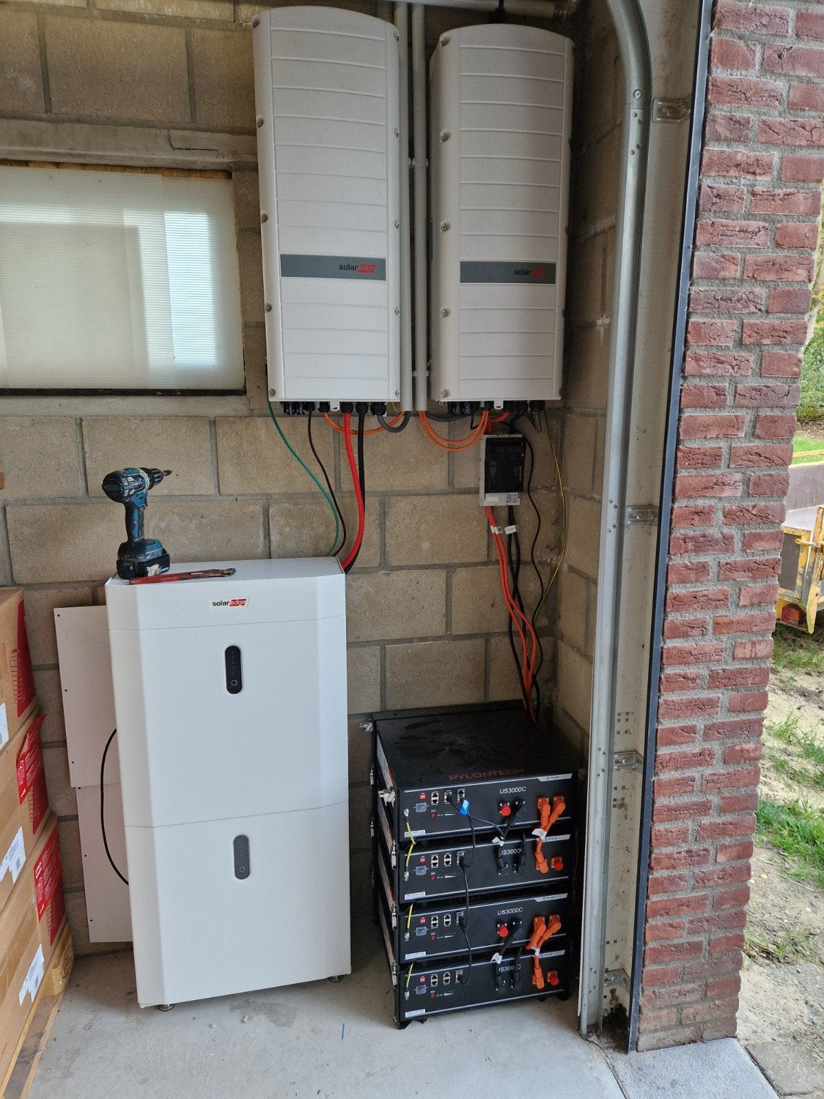 SolarEdge SE10K-RWS48BEN4. Hybride. 2x Gebruikte set., Ophalen, Zo goed als nieuw