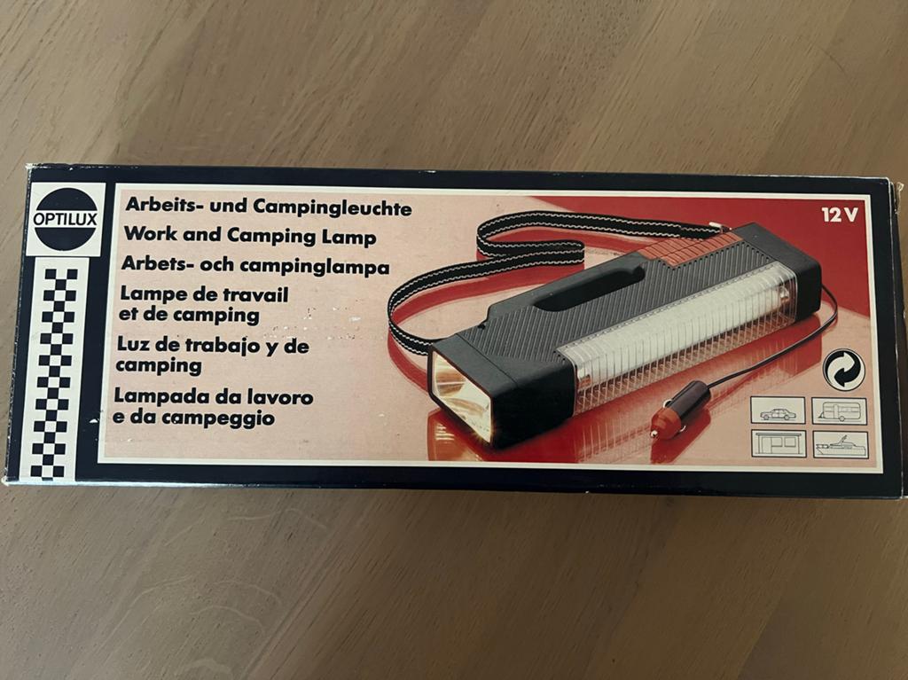 Optilux Werk- en Campinglamp 12V - Nieuw in doos, Ophalen of Verzenden, Nieuw, Batterij