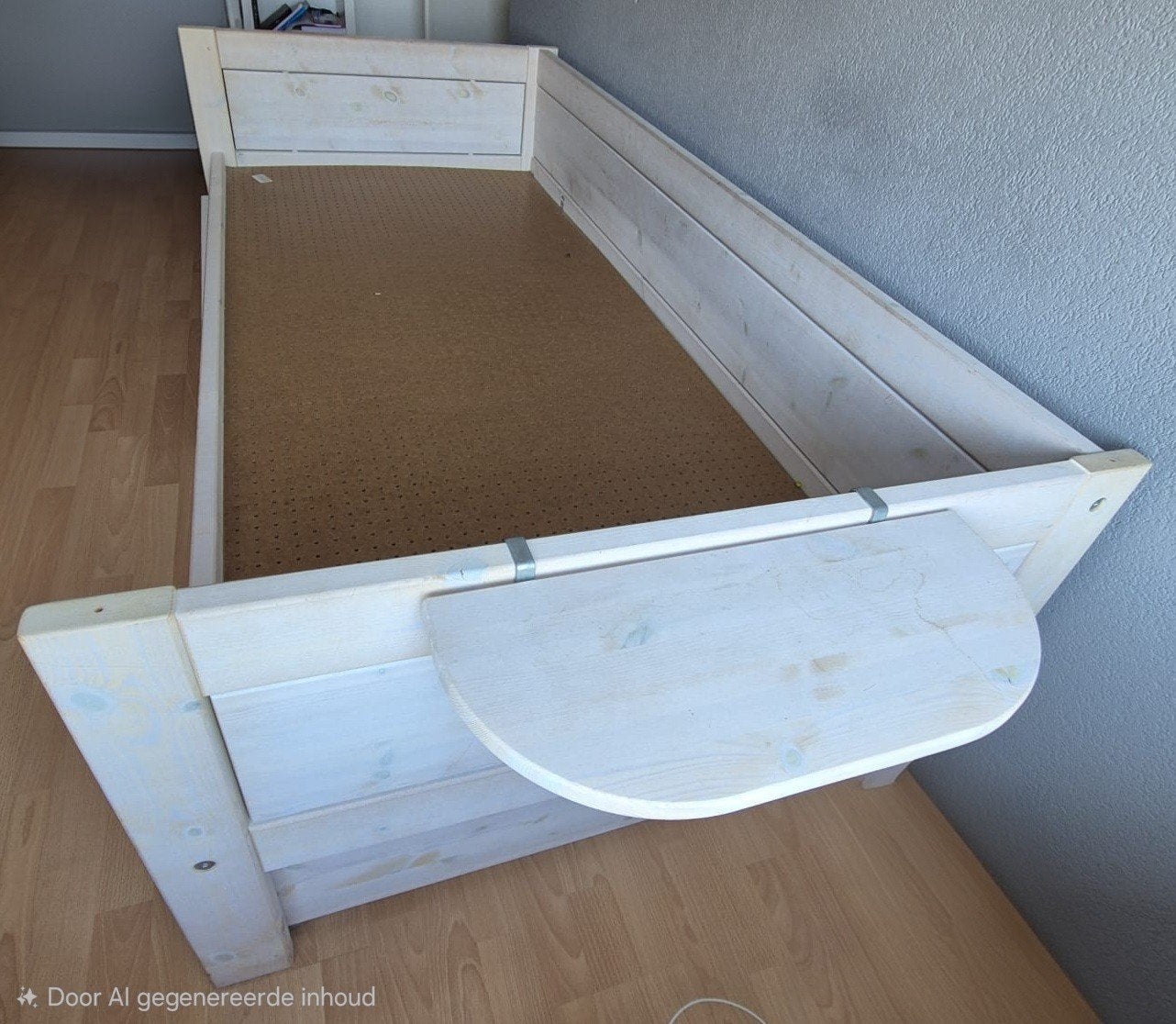 Lifetime bed met uitschuifbaar logeerbed en nachtkastje, Ophalen, Gebruikt, 90 cm, Eenpersoons