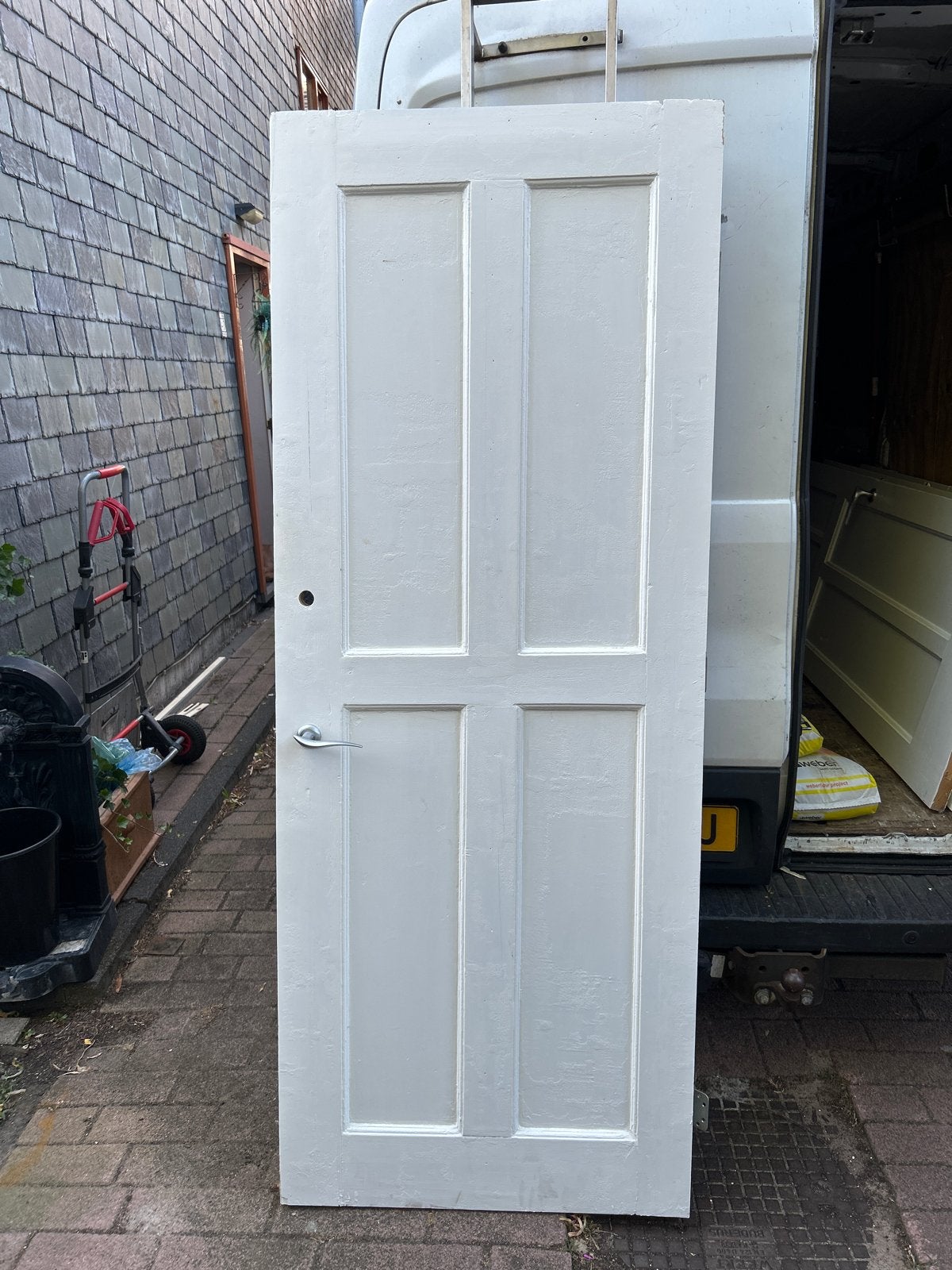 Zware oude paneeldeur - Klassieke stijl, Doe-het-zelf en Verbouw, Deuren en Horren, Ophalen, Gebruikt, 80 tot 100 cm, Binnendeur