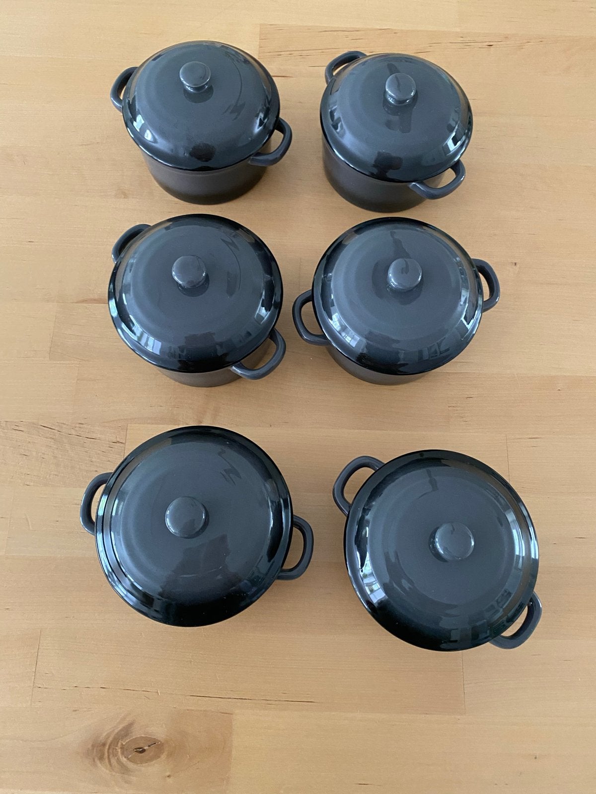 6 Excellent Houseware mini-braadpannen, grijs, ovenbestendig, Braadpan, Met deksel, Ophalen of Verzenden, Zo goed als nieuw